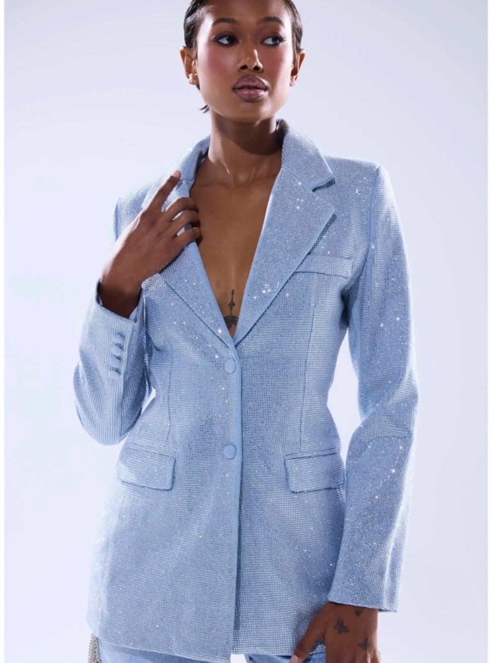 AKIRA “Here For A Good Time” Embellished Blazer